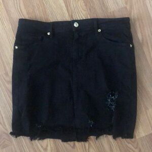 GOOD AMERICAN Distressed Skirt